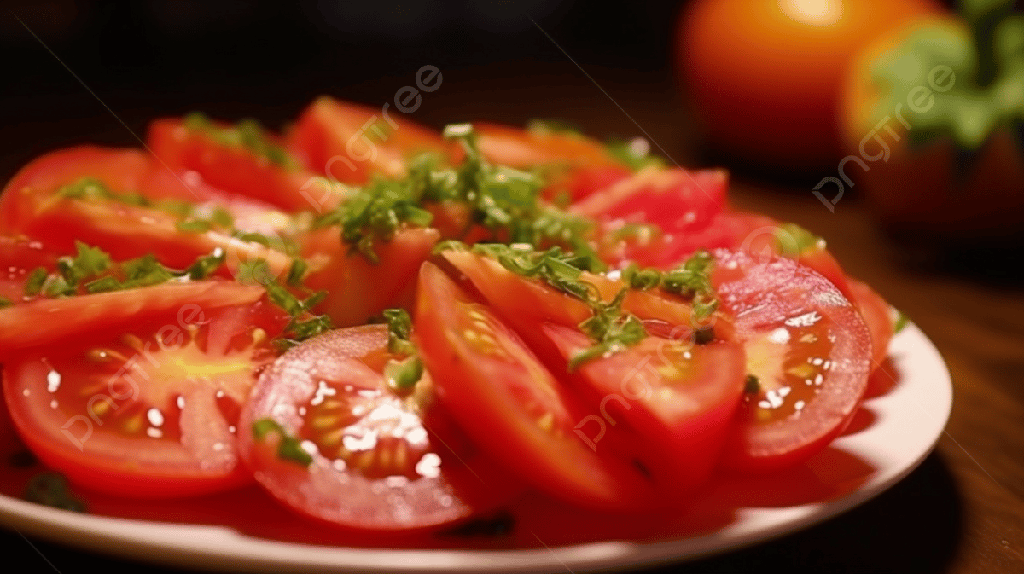  A Plate of Chopped Tomatoes