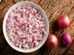  A plate of chopped onions